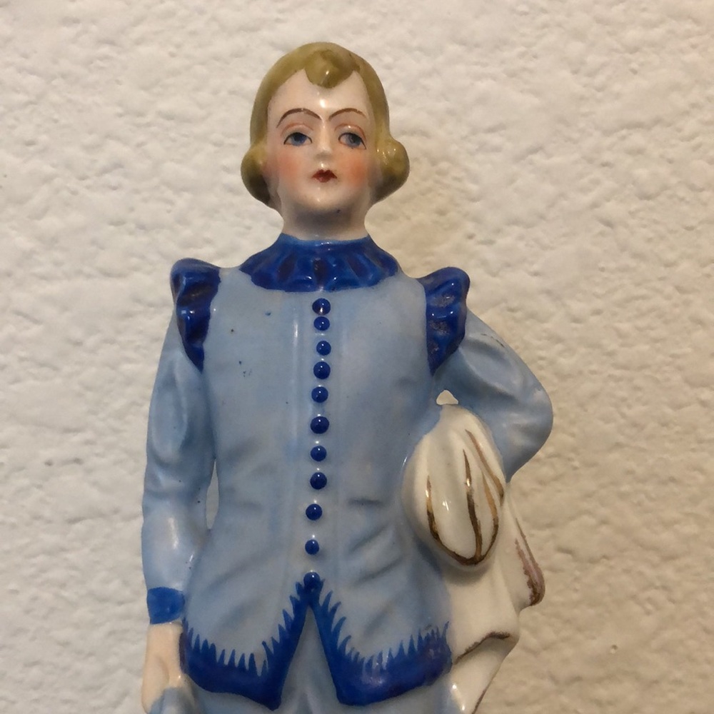 Pottery Figurine Little Boy Blue 7.75"H
